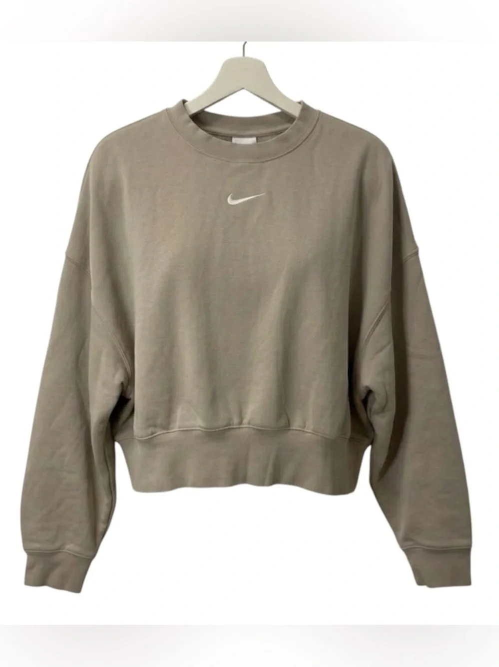 Nike Phoenix Fleece Oversized Women's Cropped Crewneck Sweatshirt Size XS